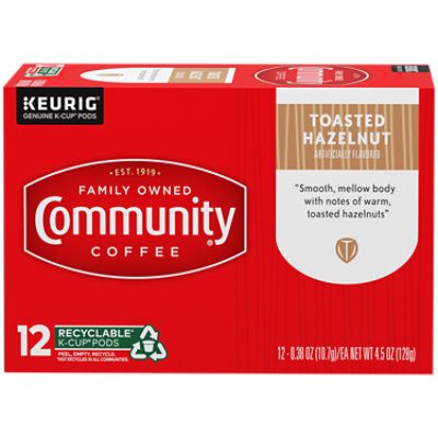 Community Coffee Coffee K-Cup Pods Toasted Hazelnut - 12 Count - Image 1