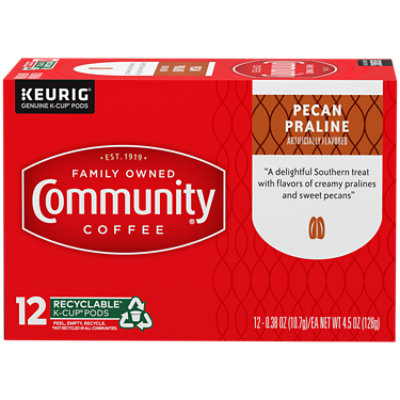 Community Coffee Coffee K-Cup Pods Medium Dark Roast Pecan Praline - 12 Count - Image 1