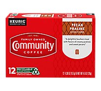Community Coffee Coffee K-Cup Pods Medium Dark Roast Pecan Praline - 12 Count