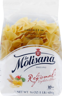 La Molisana Pasta Durum Wheat Semolina Farfalle Bag - 16 Oz - Image 2