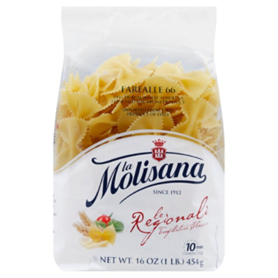 La Molisana Pasta Durum Wheat Semolina Farfalle Bag - 16 Oz - Image 1