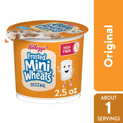 Frosted Mini-Wheats Breakfast Cereal Cup High Fiber Cereal Original - 2.5 Oz - Image 1