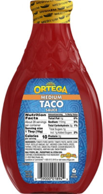 Ortega Taco Sauce Thick & Smooth Original Medium Bottle - 16 Oz - Image 7