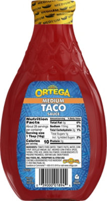 Ortega Taco Sauce Thick & Smooth Original Medium Bottle - 16 Oz - Image 6