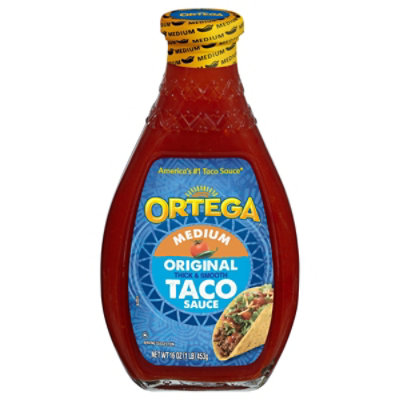 Ortega Taco Sauce Thick & Smooth Original Medium Bottle - 16 Oz - Image 1