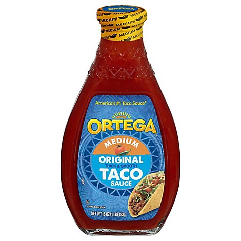 Ortega Taco Sauce Thick & Smooth Original Medium Bottle - 16 Oz