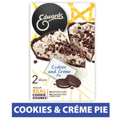  EDWARDS Pie Creme Cookies & Cream 2 Slices Frozen - 5.2 Oz 