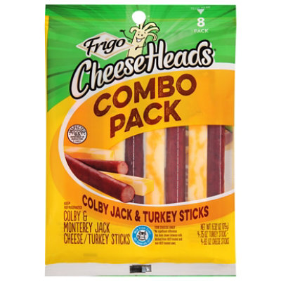 Frigo Cheese Heads Colby Jack & Turkey Sticks - 8 Count - Image 1