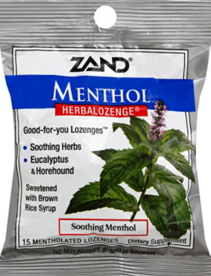 Zand Lozenges Hrbl Menthol - 15 Count - Image 1