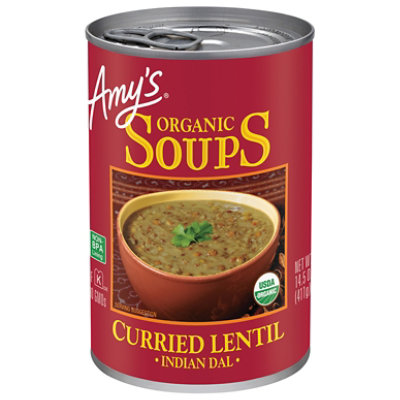 Amys Organic Soups Indian Dal Curried Lentil - 14.5 Oz