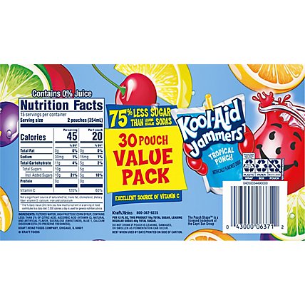 Kool-Aid Jammers Tropical Punch Drink Value Pack Pouches - 30-6 Fl. Oz. - Image 6