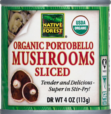 NATIVE FOREST Organic Mushrooms Sliced Portobello - 4 Oz - Image 1