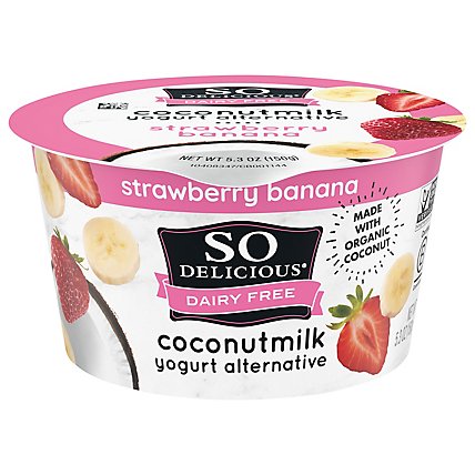 So Delicious Dairy Free Yogurt Alternative Coconutmilk Strawberry Banana - 5.3 Oz - Image 1