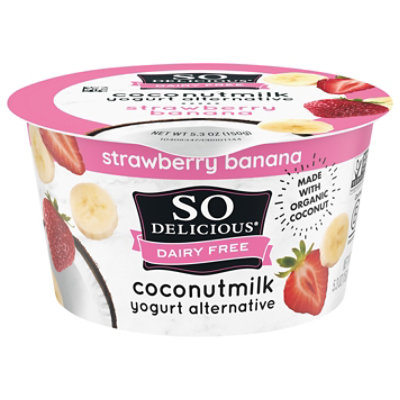 So Delicious Dairy Free Strawberry Banana Coconut Milk Yogurt Cup - 5.3 Oz