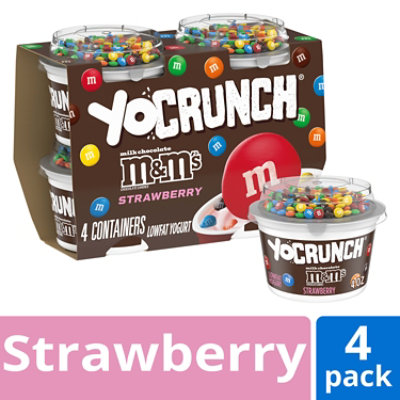 YoCrunch Low Fat Strawberry with MAndMs Yogurt - 4-4 Oz