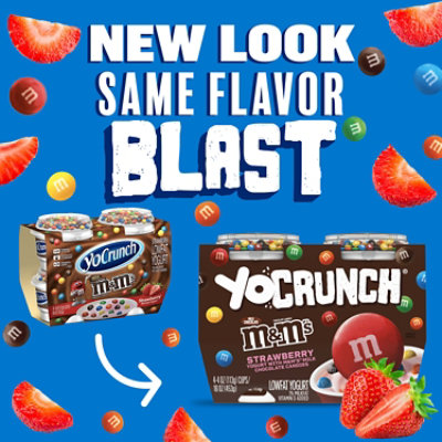 YoCrunch Low Fat Strawberry with MAndMs Yogurt - 4-4 Oz - Image 5