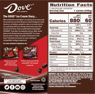 Dove Minis Vanilla And Chocolate Ice Cream Bars With Dark Chocolate - 14 Count - Image 4