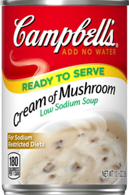 Campbells Soup Ready to Serve Low Sodium Cream of Mushroom - 10.5 Oz - Image 2