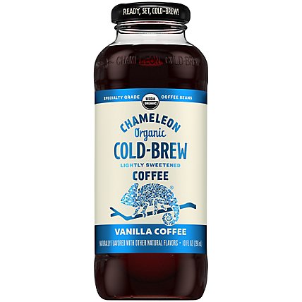 Chameleon Organic Lightly Sweetened Vanilla Flavored Cold Brew Coffee - 10 Fl. Oz. - Image 1
