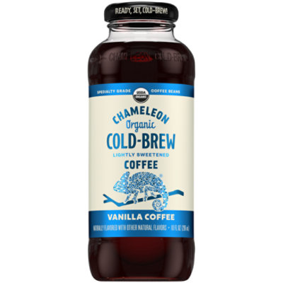 Chameleon Organic Lightly Sweetened Vanilla Flavored Cold Brew Coffee - 10 Fl. Oz. - Image 1