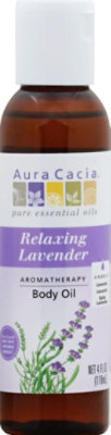 Aura Cacia Body Oil Aromatherapy Relaxing Lavender - 4 Fl. Oz. - Image 2