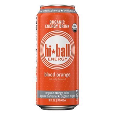 Hiball Energy Certified Organic Energy Drink Blood Orange In Can - 16 Fl. Oz. - Image 3