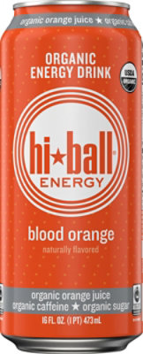 Hiball Energy Certified Organic Energy Drink Blood Orange In Can - 16 Fl. Oz. - Image 6