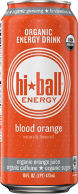 Hiball Energy Certified Organic Energy Drink Blood Orange In Can - 16 Fl. Oz. - Image 2