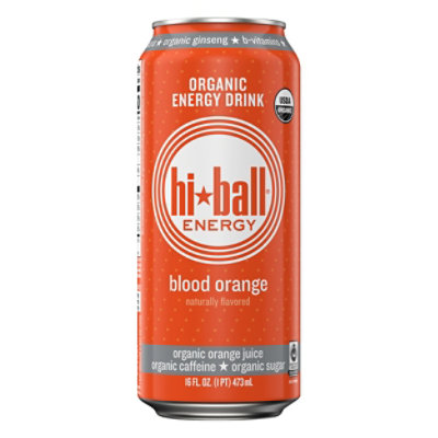 Hiball Energy Certified Organic Energy Drink Blood Orange In Can - 16 Fl. Oz.