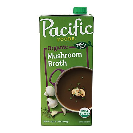 Pacific Organic Broth Mushroom - 32 Fl. Oz. - Image 2