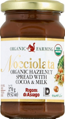 Rigoni Di Asiago Nocciolata Hazelnut Spread with Cocoa Milk Organic - 9.52 Oz - Image 2