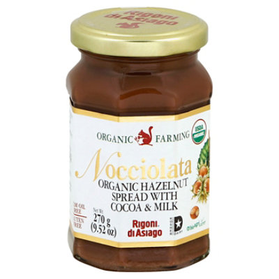 Rigoni Di Asiago Nocciolata Hazelnut Spread with Cocoa Milk Organic - 9.52 Oz - Image 1