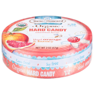 Torie & Howard Blood Orange & Honey Organic Hard Candy Tin - 2 Oz - Image 2