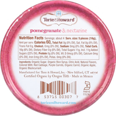 Torie & Howard Grapefruit & Honey Organic Hard Candy Tin - 2 Oz - Image 6
