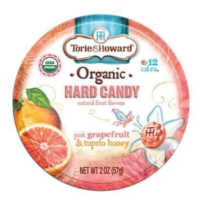 Torie & Howard Grapefruit & Honey Organic Hard Candy Tin - 2 Oz - Image 1