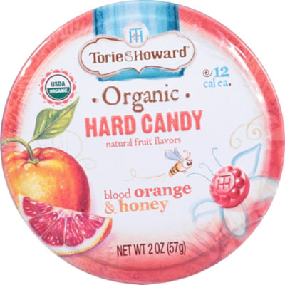 Torie & Howard Organic Candy Hard Pink Grapefruit & Tupelo Honey - 2 Oz