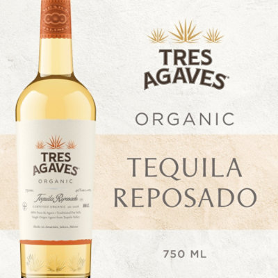 Tres Agaves Organic Reposado Tequila Bottle - 750 Ml