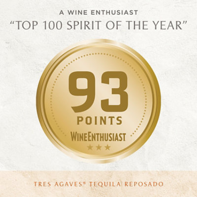 Tres Agaves Organic Reposado Tequila Bottle - 750 Ml - Image 3