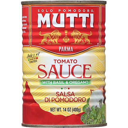 Mutti Tomato Sauce With Basil & Oregano - 14 Oz - Image 2