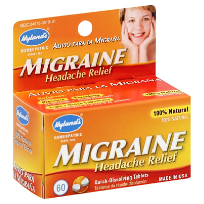 Hylands Migraine Headache Relief Quick-Dissolving Tablets - 60 Count - Image 1
