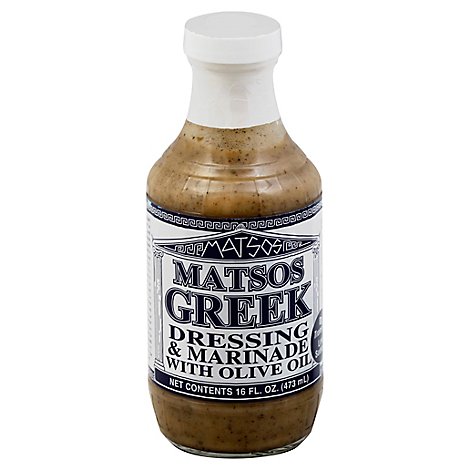 Matsos Dressing & Marinade Greek with Olive Oil - 16 Fl. Oz.