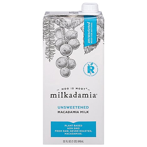 Milkadamia Macadamia Milk Unsweetened - 32 Fl. Oz.