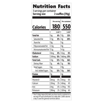 Nature's Path Organic Gluten Free Dark Chocolate Chip Waffles 6 Count - 7.4 Oz - Image 4