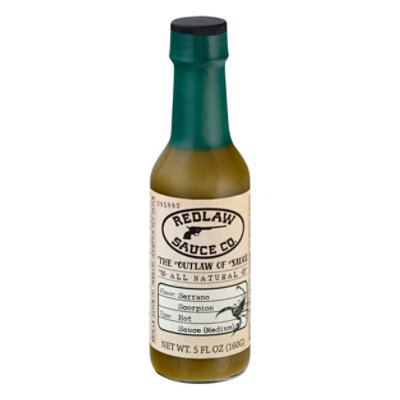 Redlaw Sauce Co Hot Sauce Serrano Scorpion Medium 5 Oz Albertsons