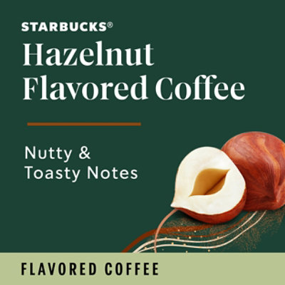 Starbucks 100% Arabica Naturally Flavored Hazelnut K Cup Coffee Pods Box 10 Count - Each - Image 2