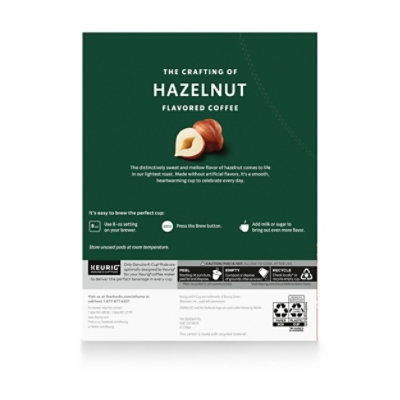 Starbucks 100% Arabica Naturally Flavored Hazelnut K Cup Coffee Pods Box 10 Count - Each - Image 7