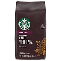 Starbucks Coffee Ground Dark Roast Caffe Verona Bag - 20 Oz - Image 1