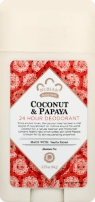 Nubian Heritage Deodorant Cocnut Pappaya - 2.25 Oz - Image 2