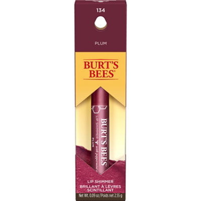 Burts Bees 100% Natural Origin Plum Moisturizing Lip Shimmer Tube in Blister Box - Each - Image 1