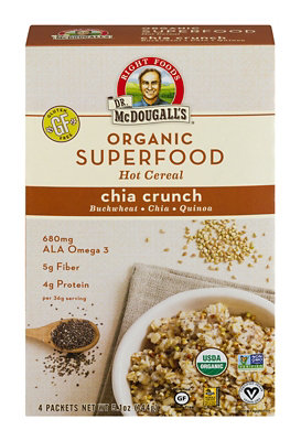 Dr. McDougalls Hot Cereal Organic Superfood Chia Crunch - 4-5.1 Oz - Image 1